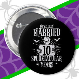 Halloween Spooktacular 10. Hochzeitstag Button
