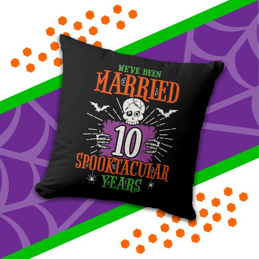 Halloween Spooktacular 10. Hochzeitstag Kissen