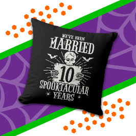 Halloween Spooktacular 10. Hochzeitstag Kissen