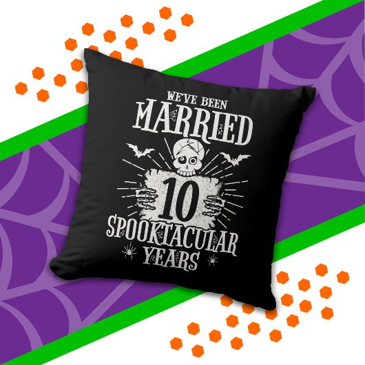 Halloween Spooktacular 10. Hochzeitstag Kissen