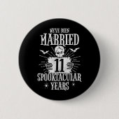 Halloween Spooktacular 11. Hochzeitstag Button (Vorderseite)