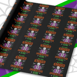 Halloween Spooktacular 11. Hochzeitstag Geschenkpapier