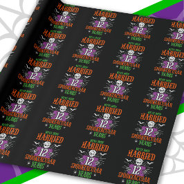 Halloween Spooktacular 12. Hochzeitstag Geschenkpapier