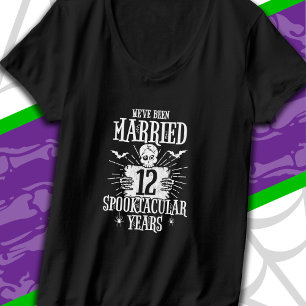 Halloween Spooktacular 12. Hochzeitstag-Jubiläum T-Shirt