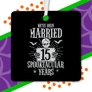 Halloween Spooktacular 15. Hochzeitstag Ornament Aus Metall