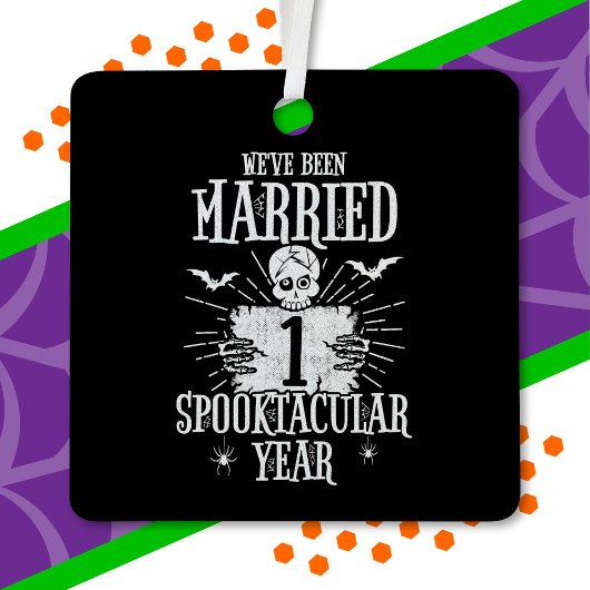 Halloween Spooktacular 1. Hochzeitstag Ornament Aus Metall