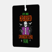 Halloween Spooktacular 1. Hochzeitstag Ornament Aus Metall (Vorderseite links)