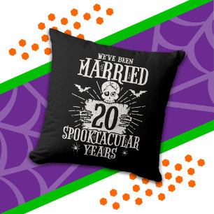 Halloween Spooktacular 20. Hochzeitstag Kissen
