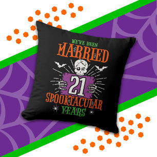 Halloween Spooktacular 21. Hochzeitstag Kissen