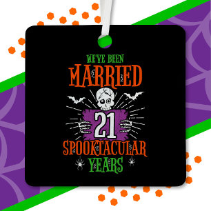 Halloween Spooktacular 21. Hochzeitstag Ornament Aus Metall