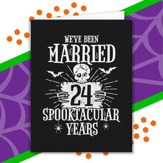 Halloween Spooktacular 24. Hochzeitstag Karte