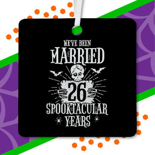 Halloween Spooktacular 26. Hochzeitstag Ornament Aus Metall