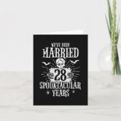 Halloween Spooktacular 28. Hochzeitstag Karte (Vorderseite)
