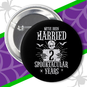 Halloween Spooktacular 2. Hochzeitsjubiläum Button