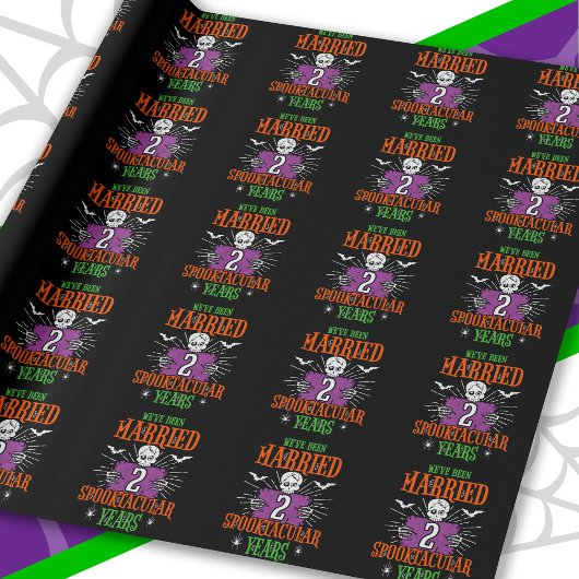 Halloween Spooktacular 2. Hochzeitstag Geschenkpapier
