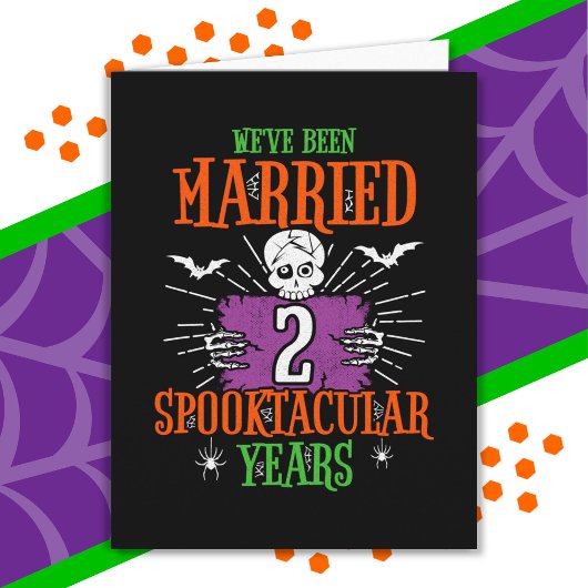 Halloween Spooktacular 2. Hochzeitstag Karte