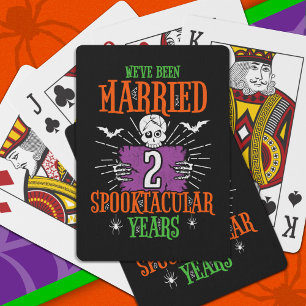 Halloween Spooktacular 2. Hochzeitstag Spielkarten