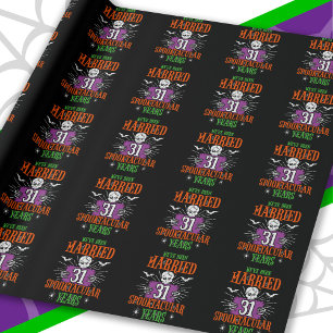 Halloween Spooktacular 31. Hochzeitstag Jubiläum Geschenkpapier