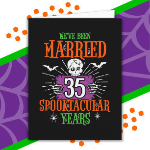 Halloween Spooktacular 35. Hochzeitstag Karte