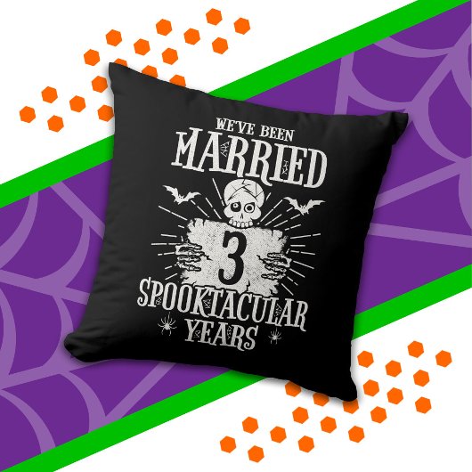 Halloween Spooktacular 3. Hochzeitstag Kissen
