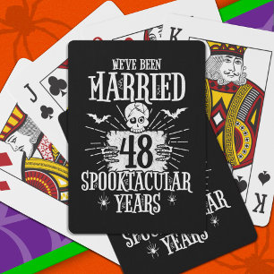 Halloween Spooktacular 48. Hochzeitstag Spielkarten