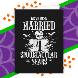 Halloween Spooktacular 4. Hochzeitstag Karte