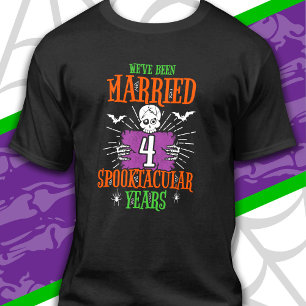 Halloween Spooktacular 4. Hochzeitstag T-Shirt