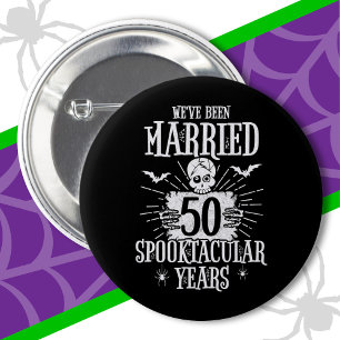 Halloween Spooktacular 50. Hochzeitstag Button