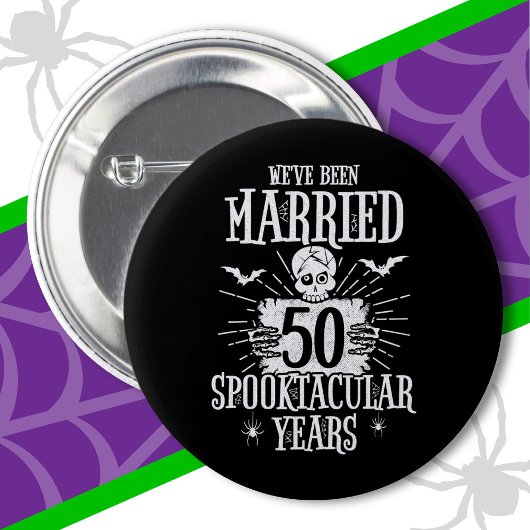 Halloween Spooktacular 50. Hochzeitstag Button