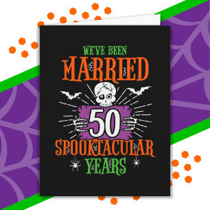 Halloween Spooktacular 50. Hochzeitstag Karte