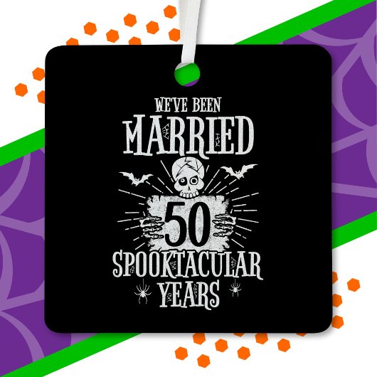 Halloween Spooktacular 50. Hochzeitstag Ornament Aus Metall