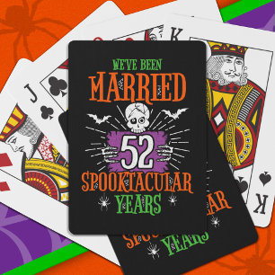 Halloween Spooktacular 52. Hochzeitstag Spielkarten