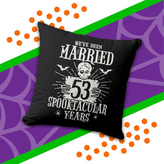 Halloween Spooktacular 53. Hochzeitstag Kissen