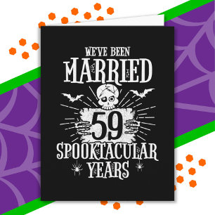 Halloween Spooktacular 59. Hochzeitstag Karte
