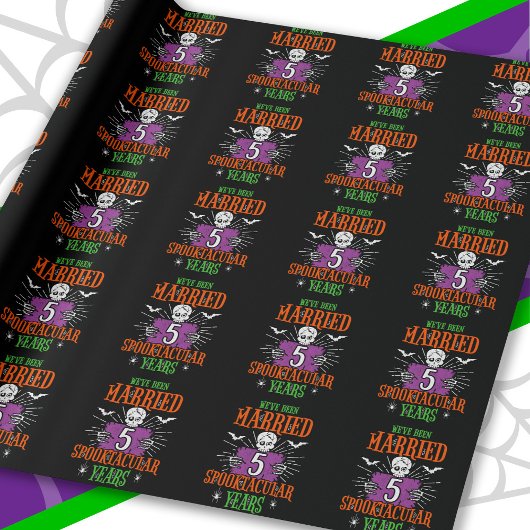 Halloween Spooktacular 5. Hochzeitstag Geschenkpapier