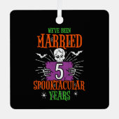 Halloween Spooktacular 5. Hochzeitstag Ornament Aus Metall (Vorderseite)