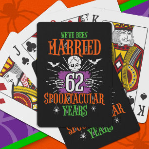 Halloween Spooktacular 62. Hochzeitstag Spielkarten