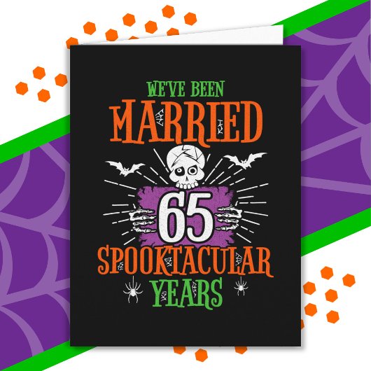 Halloween Spooktacular 65. Hochzeitstag Karte