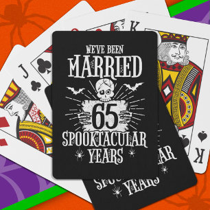 Halloween Spooktacular 65. Hochzeitstag Spielkarten