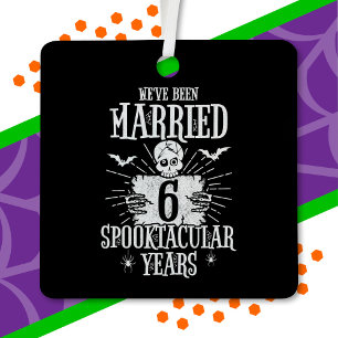 Halloween Spooktacular 6. Hochzeitstag Jubiläum Ornament Aus Metall