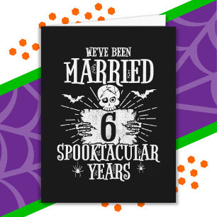 Halloween Spooktacular 6. Hochzeitstag Karte