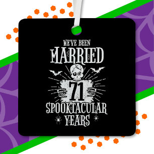 Halloween Spooktacular 71. Hochzeitstag Ornament Aus Metall