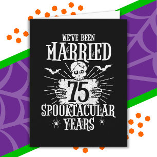 Halloween Spooktacular 75. Hochzeitstag Karte