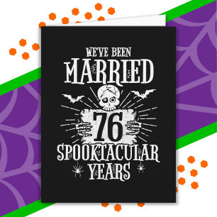 Halloween Spooktacular 76. Hochzeitstag Karte