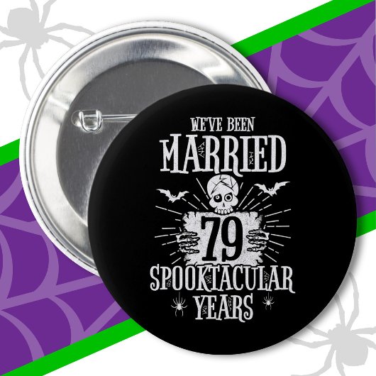 Halloween Spooktacular 79. Hochzeitstag Button