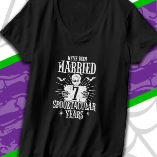 Halloween Spooktacular 7. Hochzeitstag Jubiläum T-Shirt