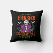 Halloween Spooktacular 7. Hochzeitstag Kissen (Rückseite)