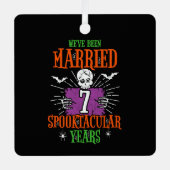 Halloween Spooktacular 7. Hochzeitstag Ornament Aus Metall (Vorderseite)