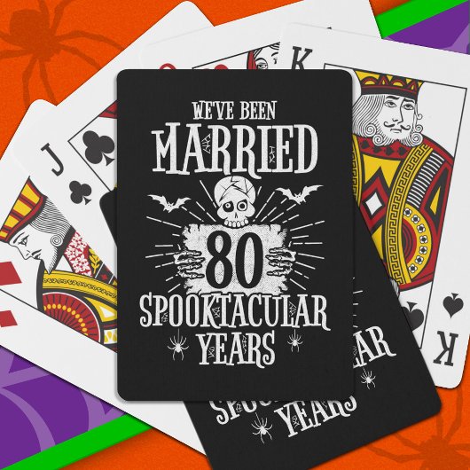 Halloween Spooktacular 80. Hochzeitstag Spielkarten