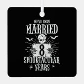 Halloween Spooktacular 8. Hochzeitstag Ornament Aus Metall (Rückseite)